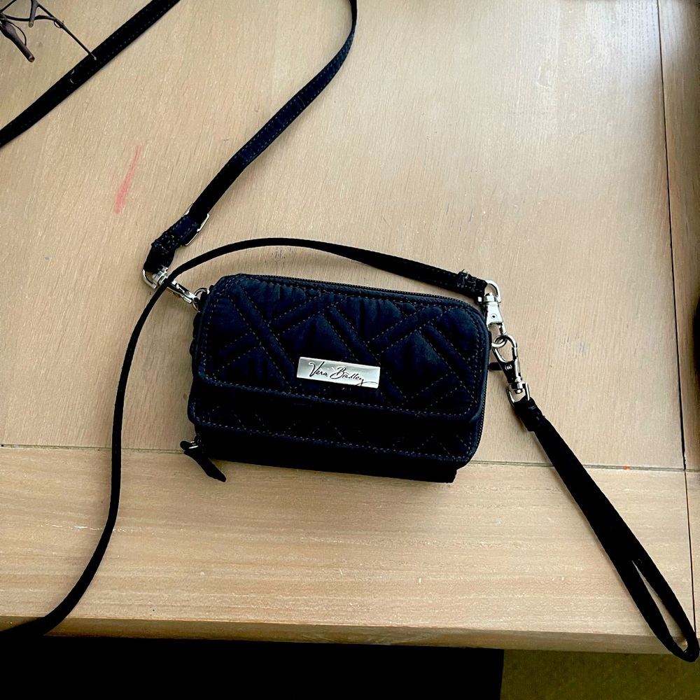 Vera Bradley wristlet with body strap.